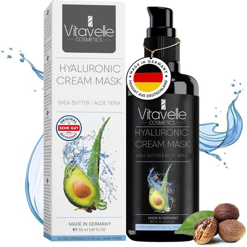 Checarzhn--No1-Masque De Vi À L'acide Hyaluronique À L'aloe Vera Et À L'huile D'avocat - Soin Intensif Du Vi À L'aloe Vera - Masque Facial Avec Effet Lissant - Soin Du Vi Anti-Âge À L'acide