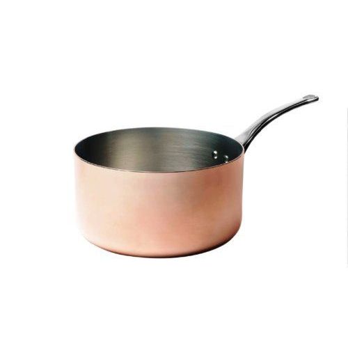 De Buyer, Depuis 1830-Inocuivre-6406.14- Casserole Cuivre-Inox Ep. 2mm Q. Inox- Diamètre : 14cm