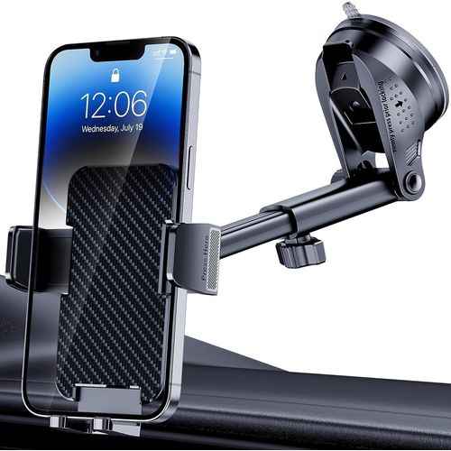 Checarzhn--No1-Support Telephone Voiture [Super Ventouse] Porte Telephone Voiture Ventouse Accessoire Voiture Rotatif À 360 Degrés Accroche Voiture Pare-Br Tableau De Bord Pour Iphone Android Smartph