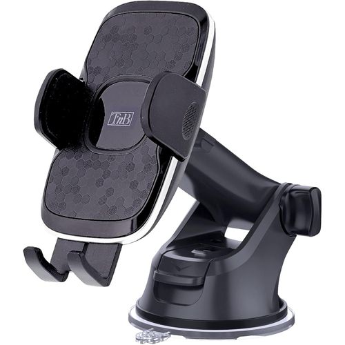 Checarzhn--No1-Tnb Support De Téléphone Voiture Avec Fixation 3 En 1, Rotation 360° Et Bras Télescopique Avec Mâchoire, Compatible Pour Tous Les Smartphones Jusqua 7 Pouces, Finition Premium Et Carbo