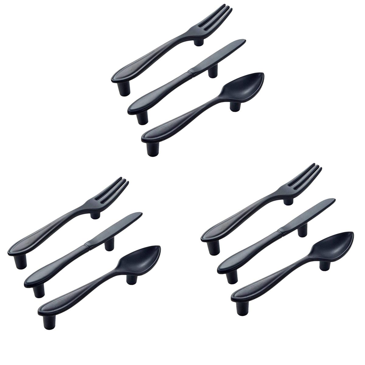 Poignee de Porte Poignee de Cuisine A 9 Poignees - Noir