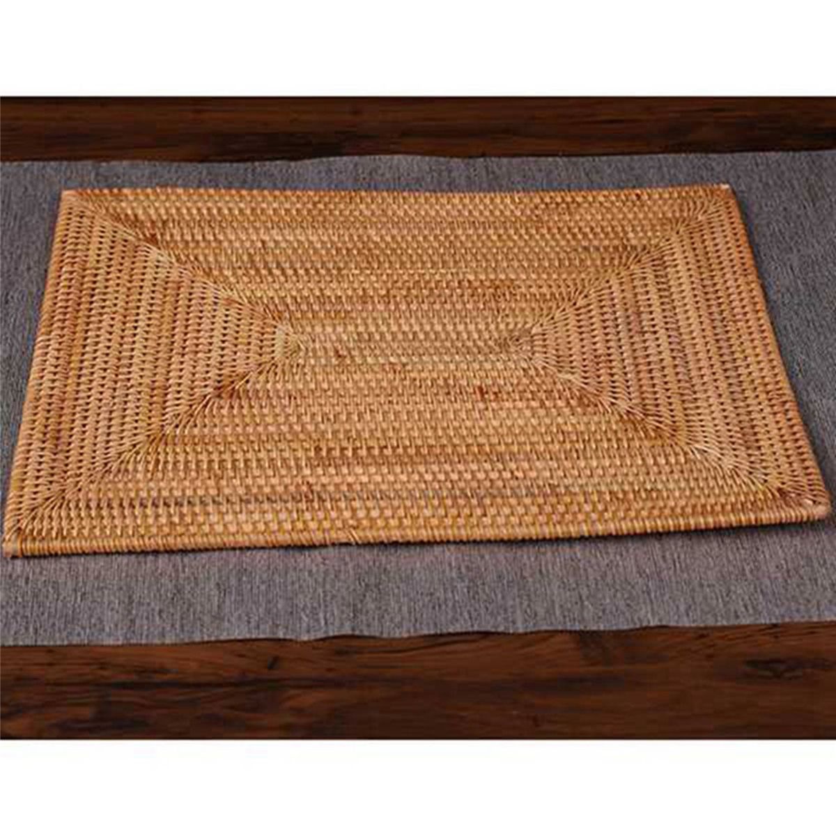 2x Tapis De Table Antidrapant Napperons En Rotin Table  Ma... - 6