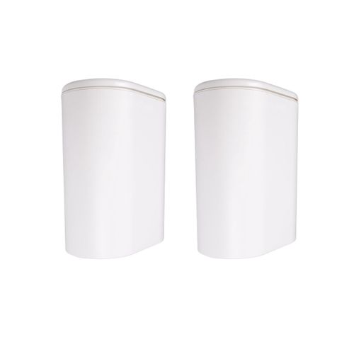 2X en Plastique Type étroit Poubelle de Cuisine Type de Presse de Toilette Poubelle Poubelle Salle de Bain Poubelle Panier Poubelle Seau Blanc