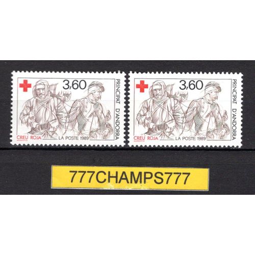 Andorre. 1989. La Croix Rouge. Soldats Blessés. Y & T 380