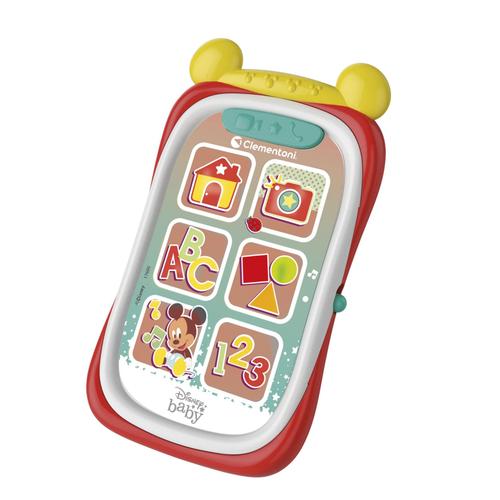 Clementoni Disney Baby Mickey Téléphone Jouet Enfants 9 Mégis Premier Smartphone Jeu Électronique Educatif Version Italien 17695 Multicolore