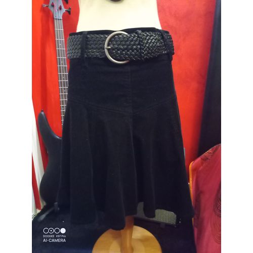 Jupe En Velours Avec Sa Ceinture Et Fermeture Sur Le Coté Taille 38/40
