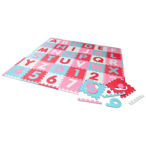 Knorrtoys Com- Tapis De Puzzle Alphabet Chiffres Rose 21020