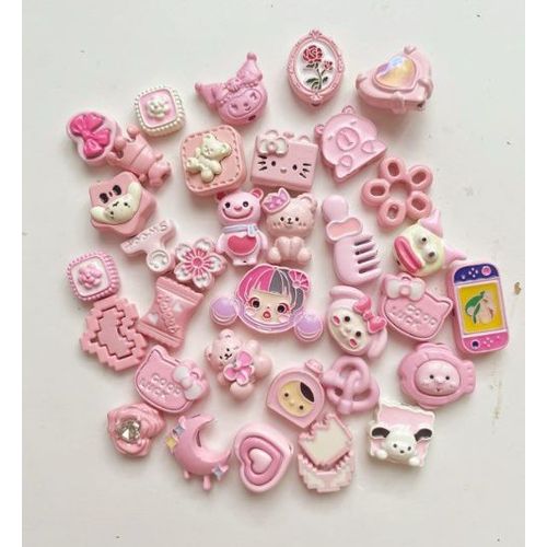 Lot D Accessoires Rose Breloques Perles Pour Loisirs Creatifs Diy En Alliage Ideal Pour Bijoux Et Scrapbooking