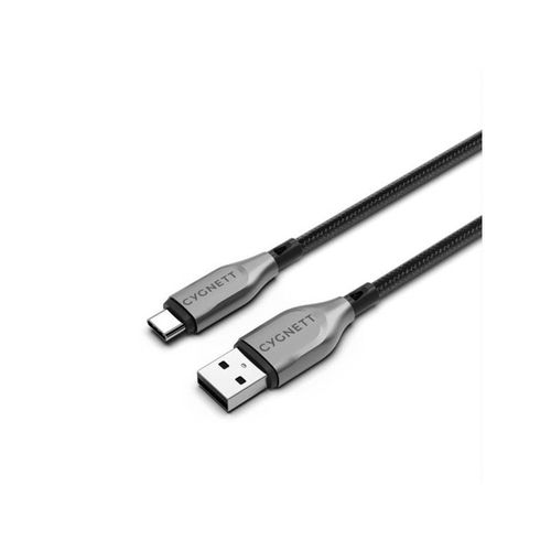 Câble USB-C vers USB-A Série Armoured Charge 60W et Synchronisation 480 Mbps 2m CYGNETT Noir
