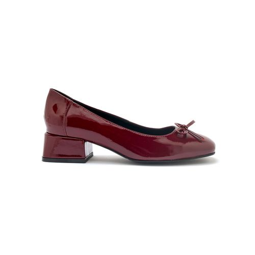 Escarpins Cuir Verni Talon Bloc Femme Pédiconfort