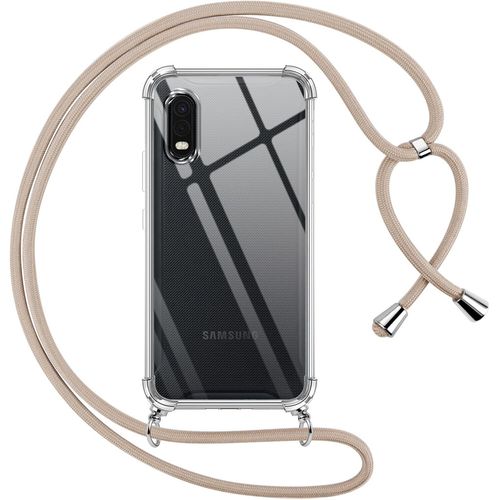 Kal-Coque Pour Samsung Galaxy Xcover Pro Avec Cordon, Transparente Silicone Housse Avec Réglable De Collier Anti-Chute Etui Pour Samsung Xcover Pro, Ètuis À Bandoulière 6.3"", Kaki