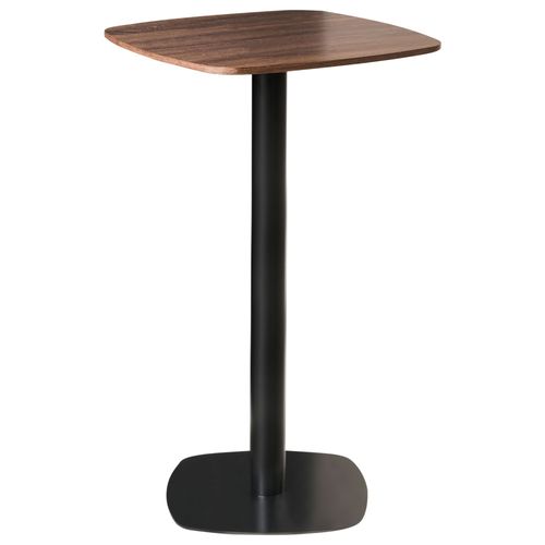 Table De Bar Morella Noir/ Marron Foncé 60 Cm 60 Cm