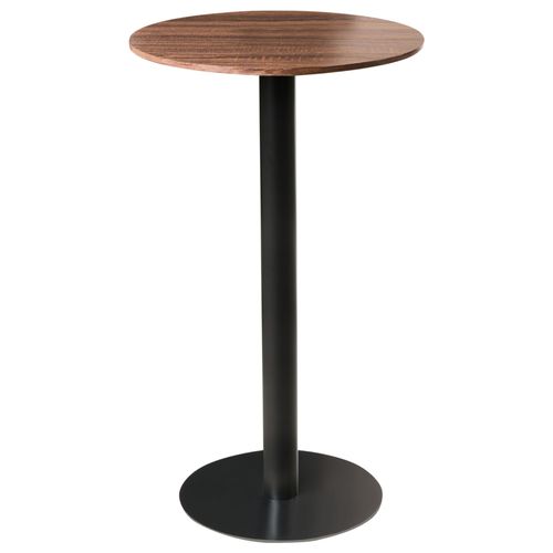 Table De Bar Morella Noir/ Marron Foncé 60 Cm 60 Cm