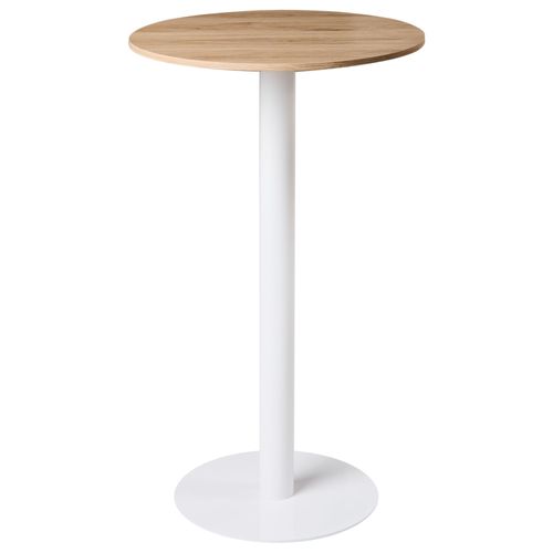 Table De Bar Morella Marron Clair/Blanc 60 Cm 60 Cm