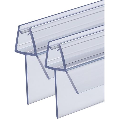 Joint de douche-2x100 cm-Pour portes en verre de 6 à 8 mm-Avec lèvre en caoutchouc extra longue (lèvres de 20 mm)-Installation facile-Pour toutes les portes de douche,douche,
