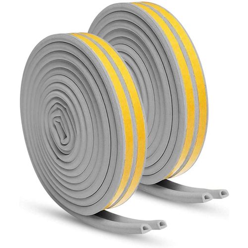 30 mètres de Bande de Joint,9 mm (Largeur)x6 mm (Hauteur) Bande de Joint D'étanchéité en Caoutchouc,Joint en caoutchouc profil D/B pour Portes et Fenêtres,Étanche,Insonorisation (Gris)