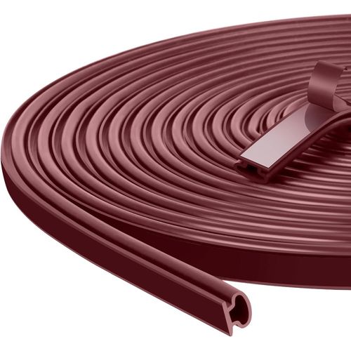 3 m (L) joint fenetre isolation,joint d'étanchéité en forme de D autocollant pour l'isolation des cadres de portes et des fenêtres (Noir,10mm¿W¿×6mm(T))