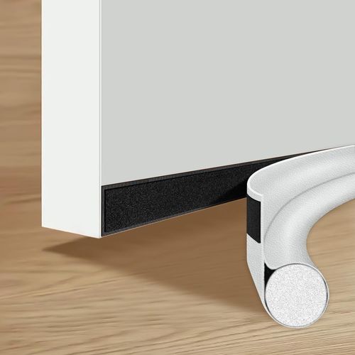 Boudin de Porte 96 cm Boudin de Porte unilatéral Boudin de Porte Boudin de Porte sous la Porte Boudin de Porte pour réduire Le Bruit Chaleur Anti-poussière (Blanc)