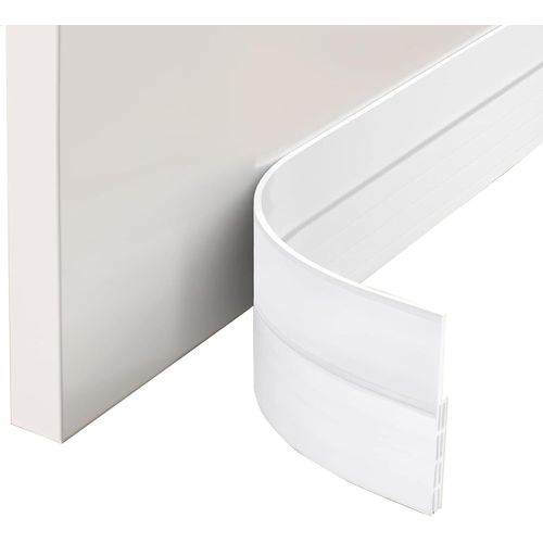 Bas de Porte Adhésif 100cm x5cm Souple Silicone Isolant Phonique Thermique Blanc Bande d'étanchéité Anti Bruit Poussière Stop à l'air Froid Anti Souris Insectes