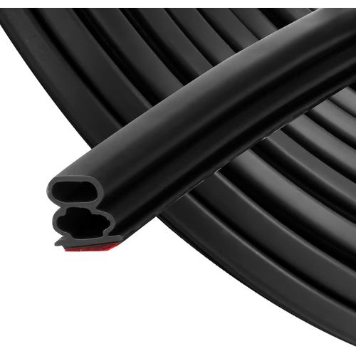 Noir Bande d'étanchéité autocollante 10mmx10mm pour portes fenêtres Joint en caoutchouc/anti-collision/antibruit/étanche à l'eau/antipoussière 10m