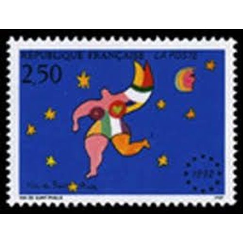 Mise En Vigueur Du Marché Unique Européen : Niki De Saint Phalle Année 1992 N° 2776 Yvert Et Tellier Luxe
