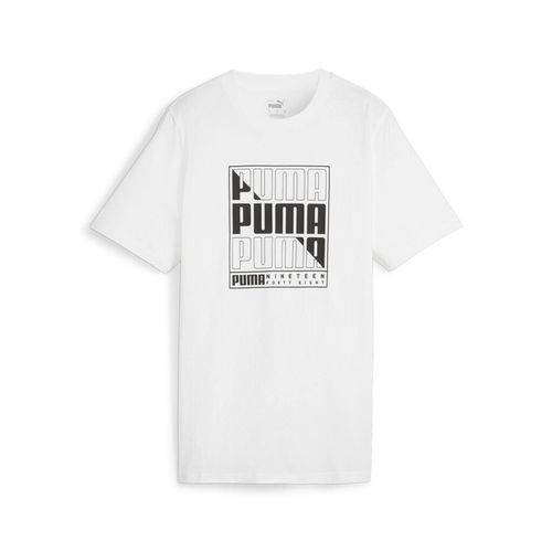 Tee Shirt Manches Courtes Puma B Graf Wording Tee Blanc 140 Cm