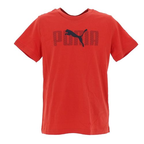 Tee Shirt Manches Courtes Puma Ess Logo Lab Tee B Rouge 164 Cm