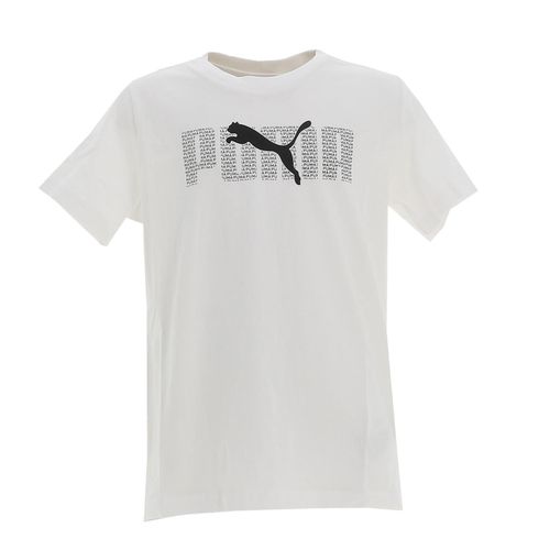 Tee Shirt Manches Courtes Puma Ess Logo Lab Tee B Blanc 164 Cm