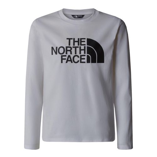 Tee Shirt Manches Longues The North Face Teen Easy L/S Tee Blanc 12-13 Ans