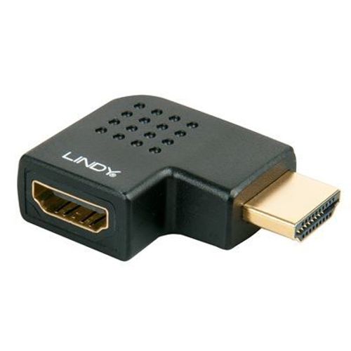 Lindy 90° Adapter - Left - Adaptateur HDMI - HDMI femelle pour HDMI mâle - blindé - connecteur à angle gauche, support 4K