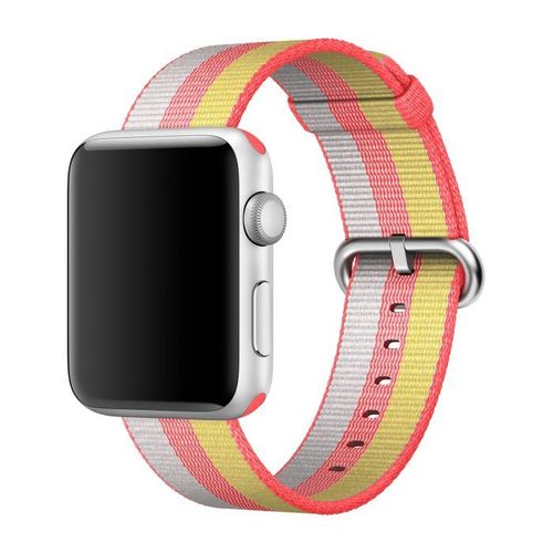 Apple 38mm Woven Nylon Band - Bracelet De Montre Pour Montre Intelligente - 125 - 195 Mm - Rouge - Pour Watch Hermès Series 7, Hermès Series 9, Nike Series 7, Series 10, Series 8, Series 9