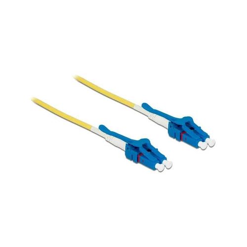 Delock - Câble réseau - mode unique LC (M) pour mode unique LC (M) - 1 m - fibre optique - 9 / 125 micromètres - OS2 - sans halogène, uniboot - jaune