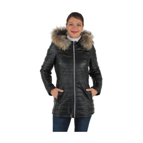 Doudoune Oakwood Poppy En Cuir Ref 38126 Noir