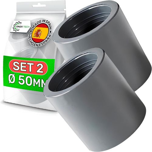 CHECARZHN--NO1-2 Pièces Raccord Pvc Ø50 Mm Pour Tuyau Sous Pression Avec Connexion Femelle-Femelle - Made In Spain - Garantie De 5 Ans -