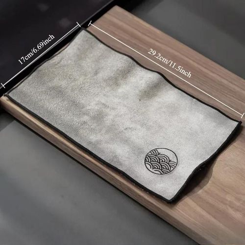 (Torchon 02-29,2x17cm) Torchon Absorbant L'eau Nappe À Thé Nappe Épaisse Pour Table Basse Serviette À Thé Zen Coton Lin Chiffon Pad Accessoires De Table À Thé