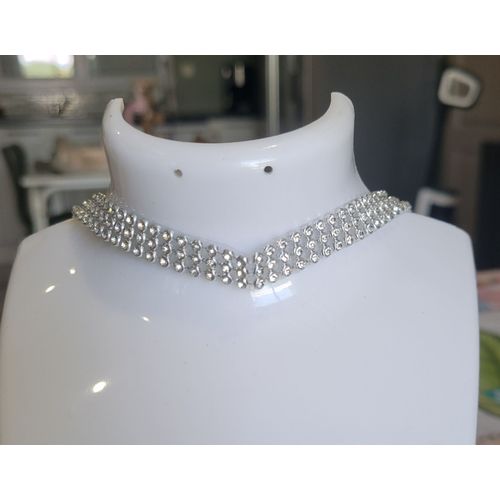 Ras De Cou Fil Strass Blancs !