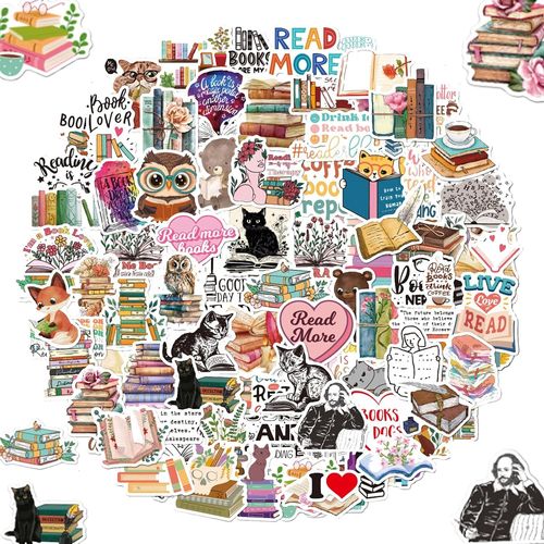 Lot De 100 Autocollants De Lecture, Autocollants Vintage, Autocollants Esthétiques Pour Bouteille D'eau, Graffitis Imperméables En Vinyle Pour Bouteilles D'eau, Ordinateurs Portables, Voitures