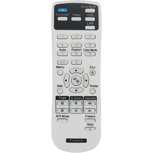 Télécommande remplacée Convient pour Epson Projecteur 1547200 EB-435W EB-430 EB-425W EB-420 EB-485Wi EB-480i EB-475Wi EB-470 EB-536Wi EB-535W EB-520 EB-525W EB-965 EB-940 EB-955W EB-98