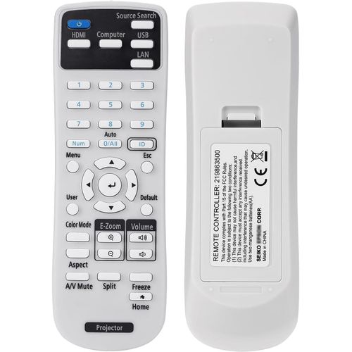 Télécommande de Vidéoprojecteur pour Epson EH TW750 TW740 TW710 EB 118 725W 972 992F 1480Fi E10 E20 FH06 FH52 L200W L530U L630U W06 W49 W51 W52 X06 X49 X51 BrightLink 725Wi 735Fi 1485Fi