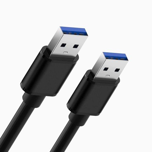 Câble USB 3.0 Super Speed - Câble USB de données type A mâle - Haute vitesse 5 Gbps pour ordinateur, TV Box, HDD externe, base de ventilation, hub USB, Raspberry Pi - Noir - 50 cm