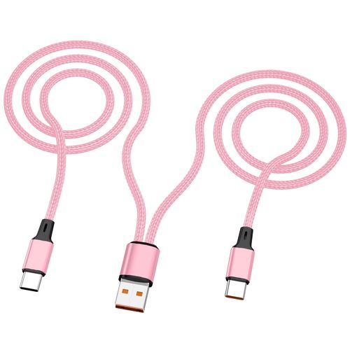 Câble de charge multi-USB C, 1,2 m, 2 en 1, type C, double répartiteur, chargeur USB C, câble en nylon, USB A vers double port USB C, compatible avec iPhone 16/15, iPad, Samsung S24, Google, Android