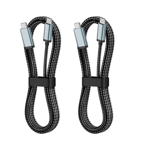 Usb C To Micro Usb Câble 1m, Nylon Tressé Short Type C To Micro Usb Cordon Compatible Avec Samsung Galaxy S7 S6, J7, J3, Lg, Htc, Ps4, Kindle, Xbox Controller, Casque D'écoute, Android Phone(Gray)