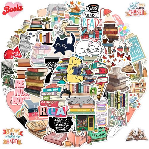 Lot De 150 Autocollants De Lecture De Livre, Autocollants Graffiti En Vinyle Imperméable Avec Mots Positifs Pour Étudiants, Enseignants, Bouteille D'eau, Ordinateur Portable, Scrapbooking, Journal