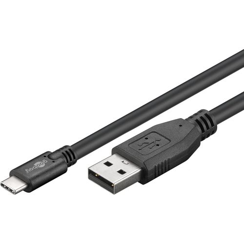 Câble USB 2.0 USB-C vers USB A, Noir, 1m Longueur