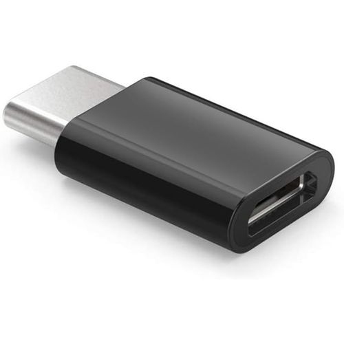 USB C (Male) to Micro USB (Female) Adaptor Charge and Sync USB-C Devices by a Micro USB Cable (Black)