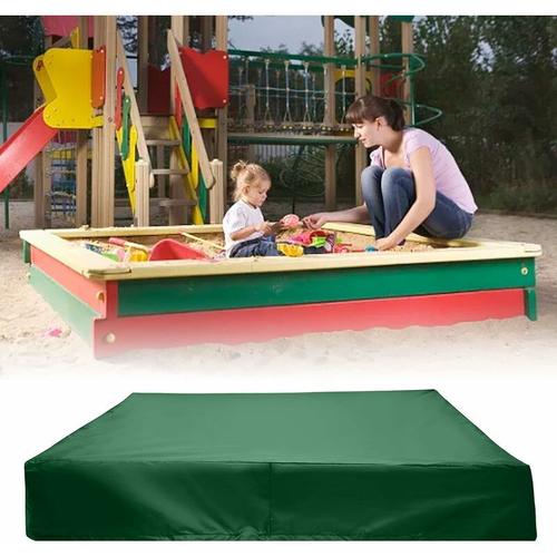 Housse de bac ¿¿ Sable avec Cordon de Serrage,T-Audace Bache bac ¿¿ Sable, 420D Oxford, 150x150cm, Bache de Protection ¿¿tanche et Anti-Poussi¿¿re pour Bac ¿¿ Sable, Piscine, Jardin (150, Vert)£¬