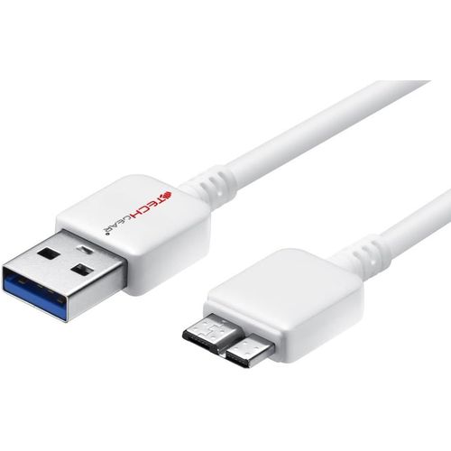 [1m] Micro USB 3.0 Câble Chargeur et Transfert de Données Synchronisation pour Samsung Galaxy Note 3, Galaxy S5 etc (BLANC)