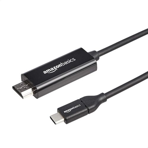 Câble adaptateur USB-C (source) vers HDMI (écran), compatible avec Thunderbolt 3, 4K à 30 Hz, 1.82 m, noir