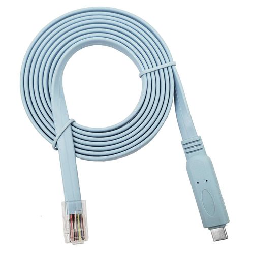 FTDI Câble de console USB vers RJ45 compatible avec Cisco/Windows 7, 8/Vista/Mac/Linux/RS232 Switch Router (USB-C) 1,8 m