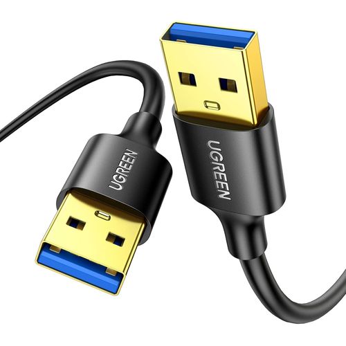 Data Câble USB 3.0 Type A Mâle vers Male SuperSpeed pour Disque Dur Boîtier Externe, DVD, Refroidisseur PC Portable et Lecteur Blu Ray (1M)